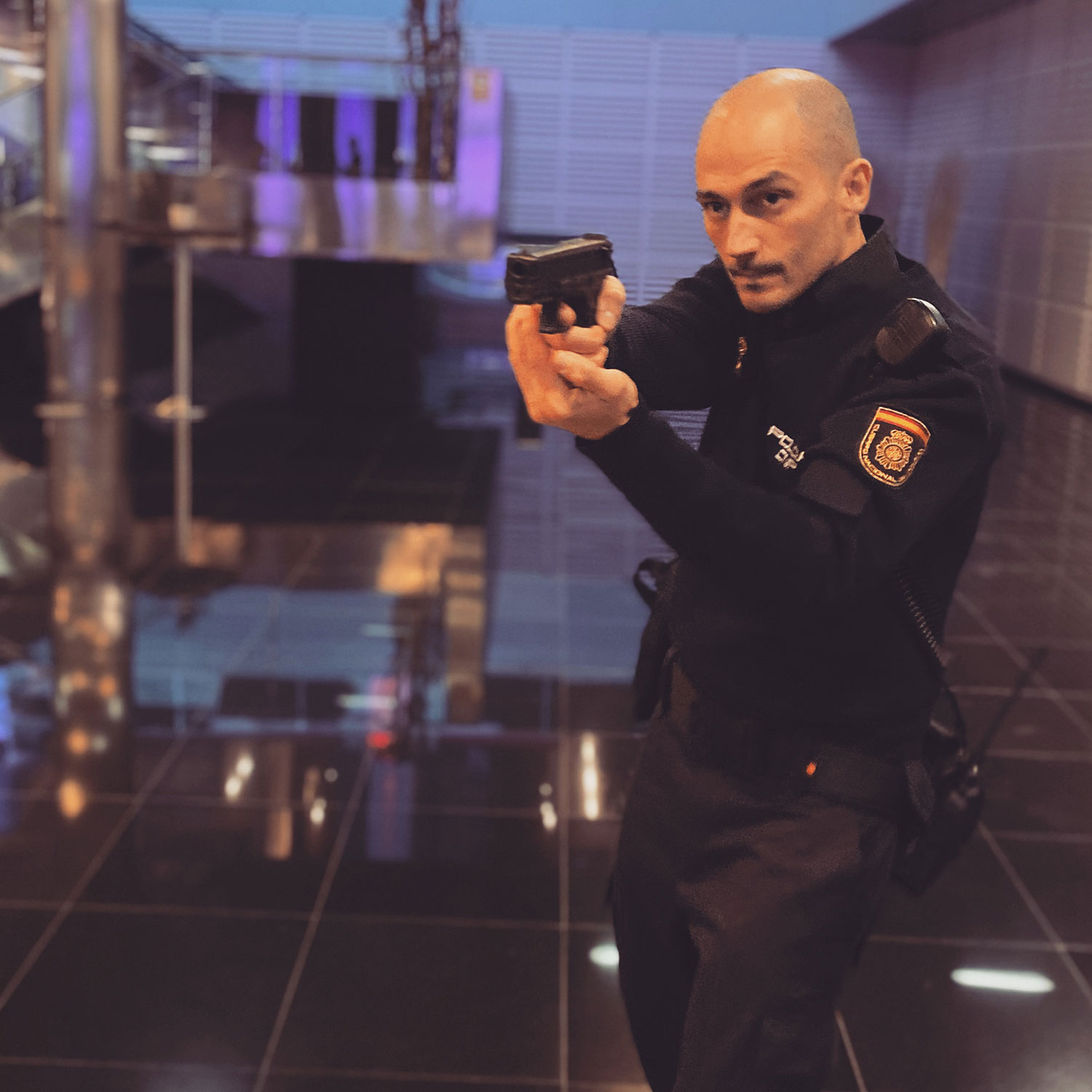 Pep Papell en un registro policial